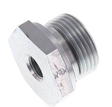 G 1'' x G 1/4'' M/F Adaptador Reductor de Acero Cincado 400 Bar - Hidráulico