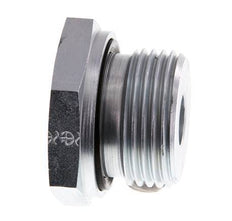 G 1'' x G 1/4'' M/F Adaptador Reductor de Acero Cincado 400 Bar - Hidráulico