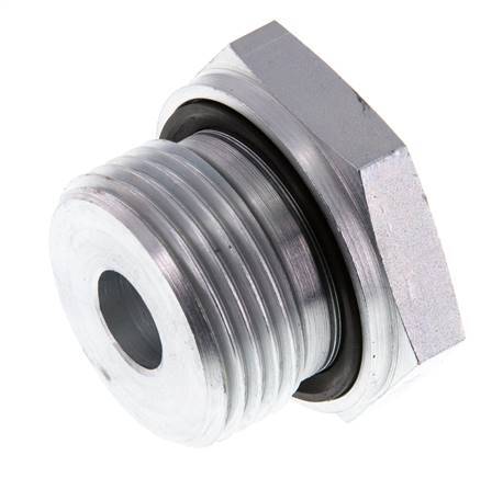 G 1'' x G 1/4'' M/F Adaptador Reductor de Acero Cincado 400 Bar - Hidráulico