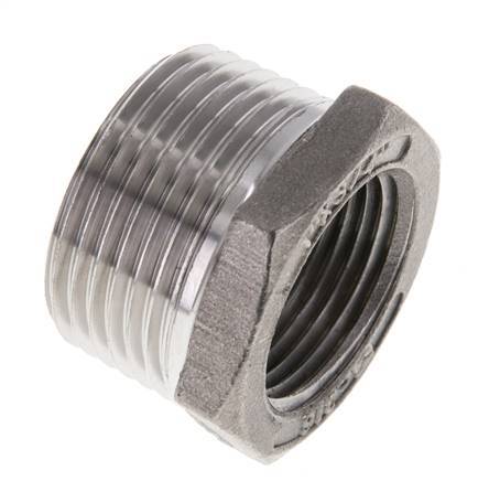 1'' NPT x 3/4'' NPT M/F Anillo reductor de acero inoxidable 16 Bar