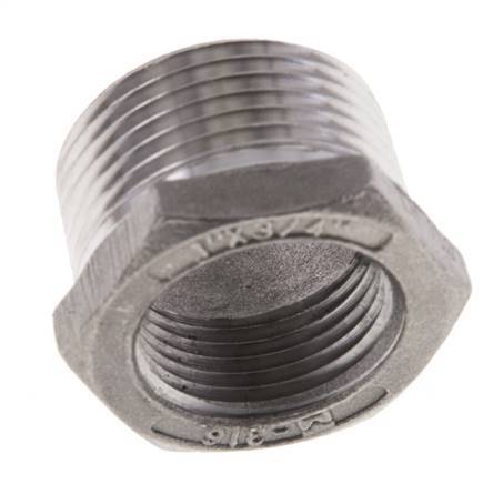 1'' NPT x 3/4'' NPT M/F Anillo reductor de acero inoxidable 16 Bar