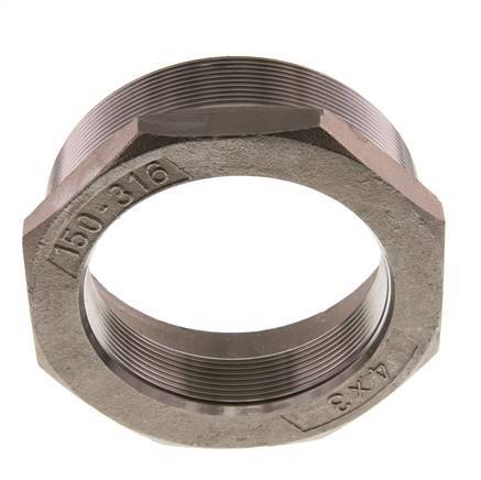 R 4'' x Rp 3'' M/F Anillo reductor de acero inoxidable 16 Bar