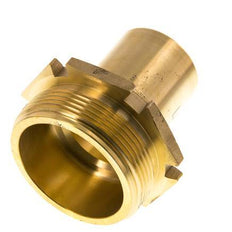 G 2'' Macho x 38mm Llave de manguera de latón con collarín de seguridad DIN 2817