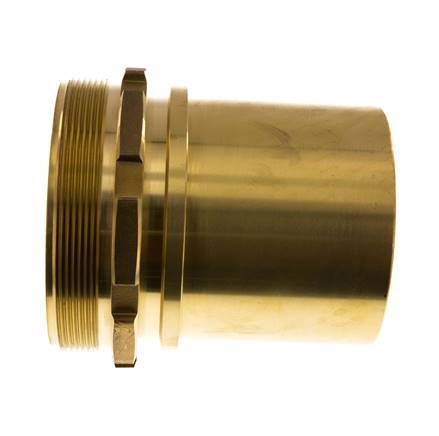 G 4'' Macho x 100mm Llave de manguera de latón con collarín de seguridad DIN 2817