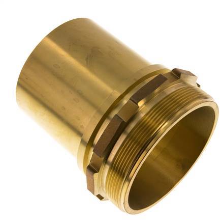 G 4'' Macho x 100mm Llave de manguera de latón con collarín de seguridad DIN 2817