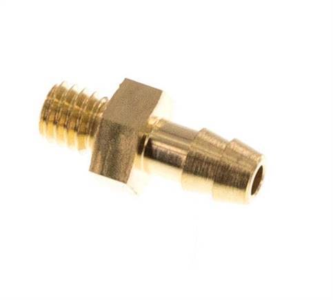 M3 Male x 2mm Brass Hose barb 10 Bar [5 Pieces]