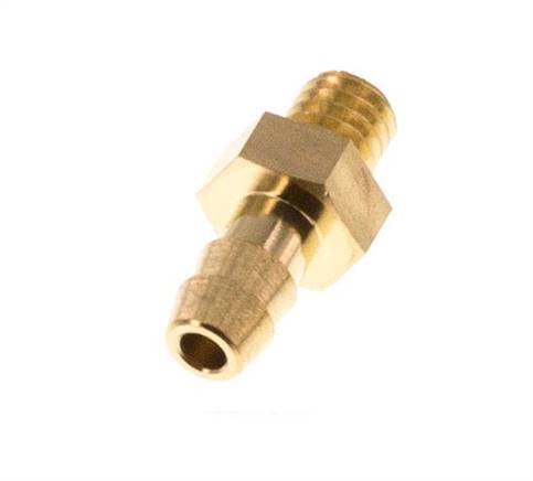 M3 Male x 2mm Brass Hose barb 10 Bar [5 Pieces]