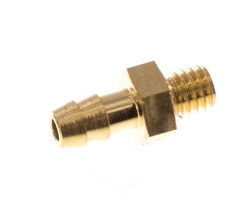 M3 Male x 2mm Brass Hose barb 10 Bar [5 Pieces]