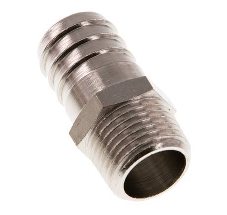 R 1/2'' Male x 19mm Nickel plated Brass Hose barb 16 Bar [2 Pieces]