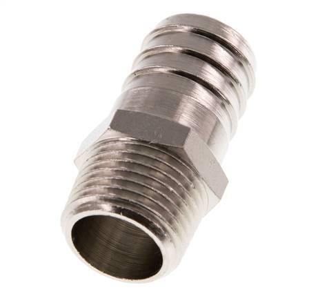 R 1/2'' Male x 19mm Nickel plated Brass Hose barb 16 Bar [2 Pieces]