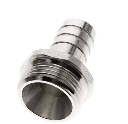 G 1'' Macho x 19mm Latón niquelado Llave de manguera 16 Bar