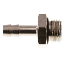 G 1/4'' Male x 6mm Nickel plated Brass Hose barb with NBR Seal 30 Bar [5 Pieces]