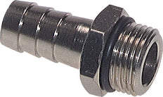 G 1/4'' Male x 6mm Nickel plated Brass Hose barb with NBR Seal 30 Bar [5 Pieces]