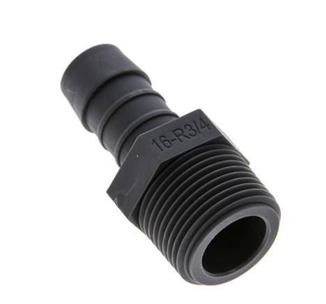 R 3/4'' Male x 16mm PA 6 Hose barb 10 Bar [2 Pieces]