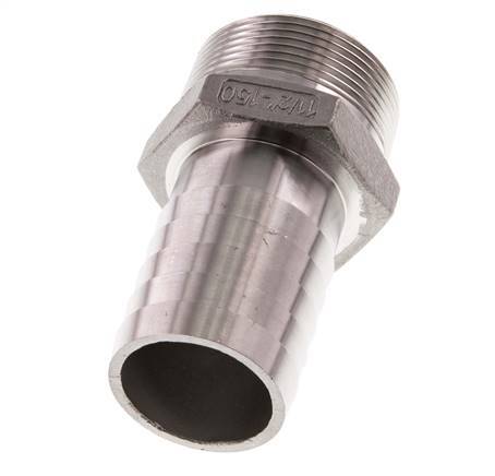 R 1 1/2'' Macho x 38mm Llave de manguera de acero inoxidable 16 Bar