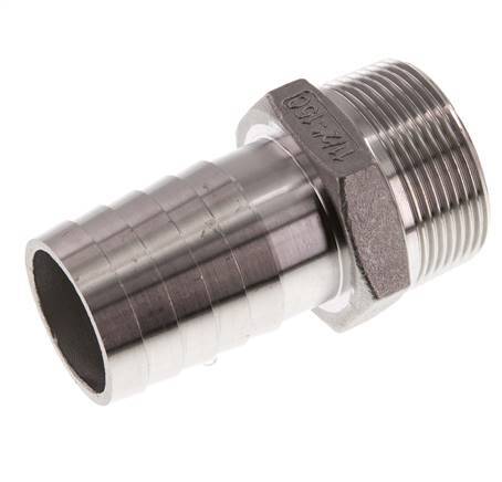 R 1 1/2'' Macho x 38mm Llave de manguera de acero inoxidable 16 Bar