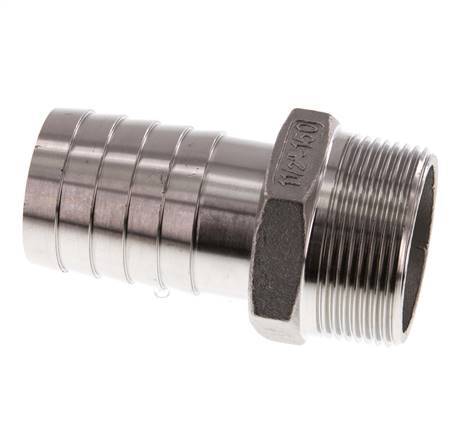 R 1 1/2'' Macho x 38mm Llave de manguera de acero inoxidable 16 Bar