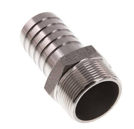 R 1 1/2'' Macho x 38mm Llave de manguera de acero inoxidable 16 Bar