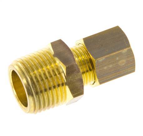 R 3/8'' Macho x 8mm Racor de compresión recto de latón 135 Bar DIN EN 1254-2