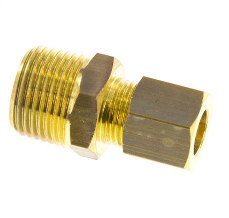 R 3/8'' Macho x 8mm Racor de compresión recto de latón 135 Bar DIN EN 1254-2
