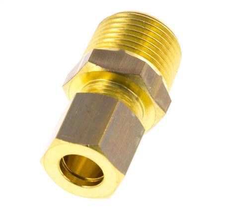 R 3/8'' Macho x 8mm Racor de compresión recto de latón 135 Bar DIN EN 1254-2
