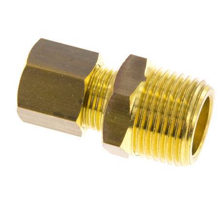 R 3/8'' Macho x 8mm Racor de compresión recto de latón 135 Bar DIN EN 1254-2