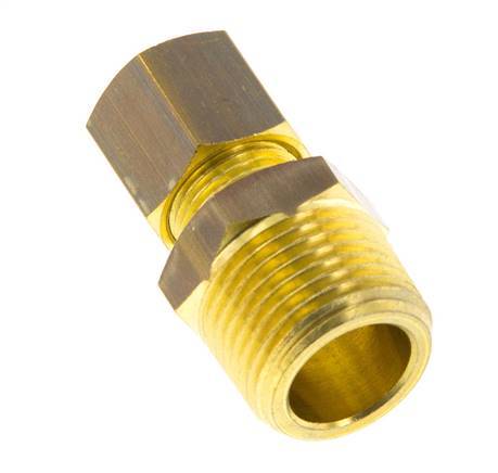 R 3/8'' Macho x 8mm Racor de compresión recto de latón 135 Bar DIN EN 1254-2