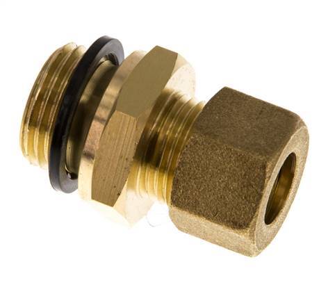 G 1/2'' Macho x 12mm Racor de compresión recto de latón con junta PA 75 Bar DIN EN 1254-2