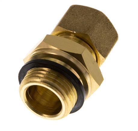 G 1/2'' Macho x 12mm Racor de compresión recto de latón con junta PA 75 Bar DIN EN 1254-2