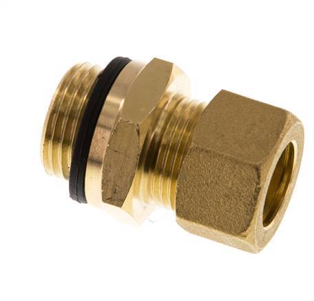 G 1/2'' Macho x 15mm Racor de compresión recto de latón con junta PA 82 Bar DIN EN 1254-2