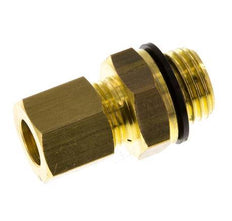 G 1/4'' Male x 8mm Brass Straight Compression Fitting with PA Seal 135 Bar DIN EN 1254-2 [2 Pieces]