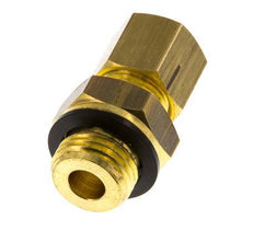G 1/4'' Male x 8mm Brass Straight Compression Fitting with PA Seal 135 Bar DIN EN 1254-2 [2 Pieces]