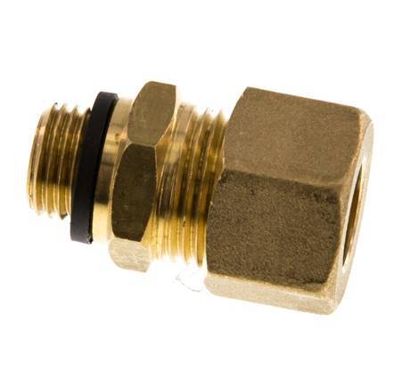 G 1/4'' Macho x 12mm Racor de compresión recto de latón con junta PA 75 Bar DIN EN 1254-2