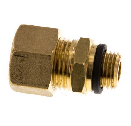 G 1/4'' Macho x 12mm Racor de compresión recto de latón con junta PA 75 Bar DIN EN 1254-2