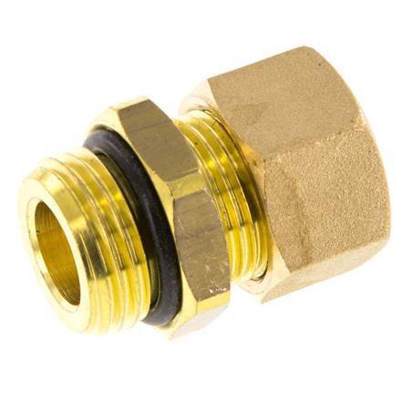 G 1/2'' Macho x 15mm Racor de compresión recto de latón con junta NBR 82 Bar DIN EN 1254-2