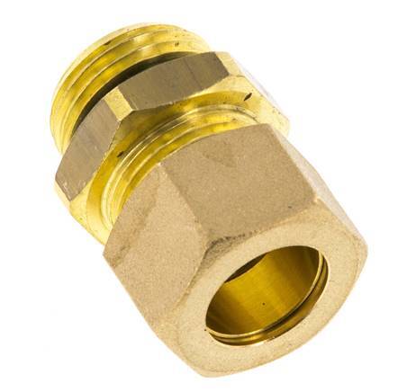 G 1/2'' Macho x 15mm Racor de compresión recto de latón con junta NBR 82 Bar DIN EN 1254-2
