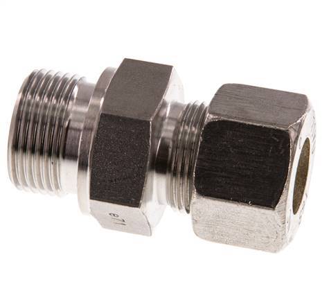 G 3/4'' Macho x 16S Racor de compresión recto de acero inoxidable 400 Bar DIN 2353