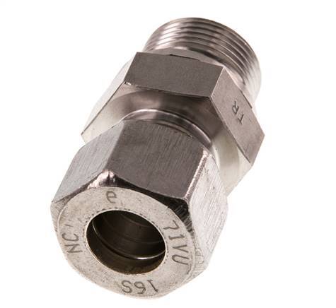 G 3/4'' Macho x 16S Racor de compresión recto de acero inoxidable 400 Bar DIN 2353