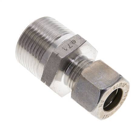 3/4'' NPT Male x 12L Stainless steel Straight Compression Fitting 315 Bar DIN 2353