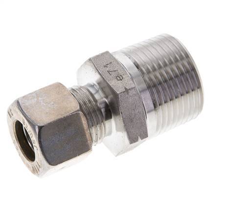 3/4'' NPT Male x 12L Stainless steel Straight Compression Fitting 315 Bar DIN 2353