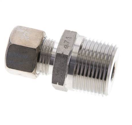 3/4'' NPT Male x 12L Stainless steel Straight Compression Fitting 315 Bar DIN 2353