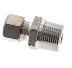 3/4'' NPT Male x 12L Stainless steel Straight Compression Fitting 315 Bar DIN 2353