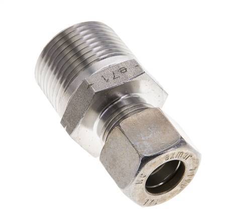 3/4'' NPT Male x 12L Stainless steel Straight Compression Fitting 315 Bar DIN 2353