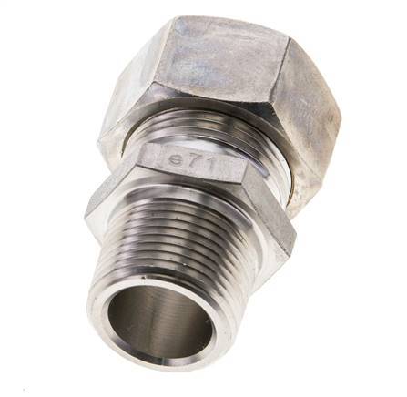 3/4'' NPT Male x 22L Stainless steel Straight Compression Fitting 160 Bar DIN 2353