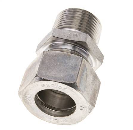 3/4'' NPT Male x 22L Stainless steel Straight Compression Fitting 160 Bar DIN 2353