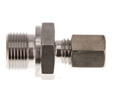 G 3/8'' Macho x 6L Racor de compresión recto de acero inoxidable 315 Bar DIN 2353