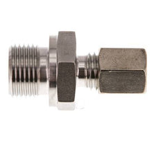 G 3/8'' Macho x 6L Racor de compresión recto de acero inoxidable 315 Bar DIN 2353