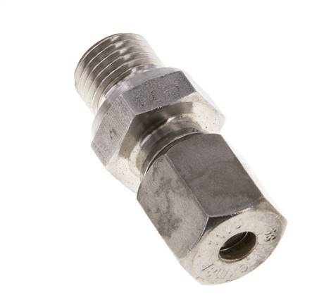 M14x1,5 Macho x 6S Racor de compresión recto de acero inoxidable 630 Bar DIN 2353