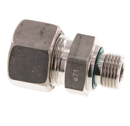 G 1/2'' Macho x 20S Racor de compresión recto de acero inoxidable con junta FKM 400 Bar DIN 2353