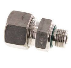 G 1/2'' Macho x 20S Racor de compresión recto de acero inoxidable con junta FKM 400 Bar DIN 2353